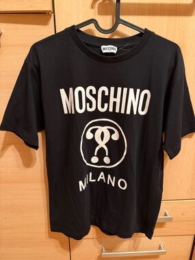 Moschino Black and White Logo Tee